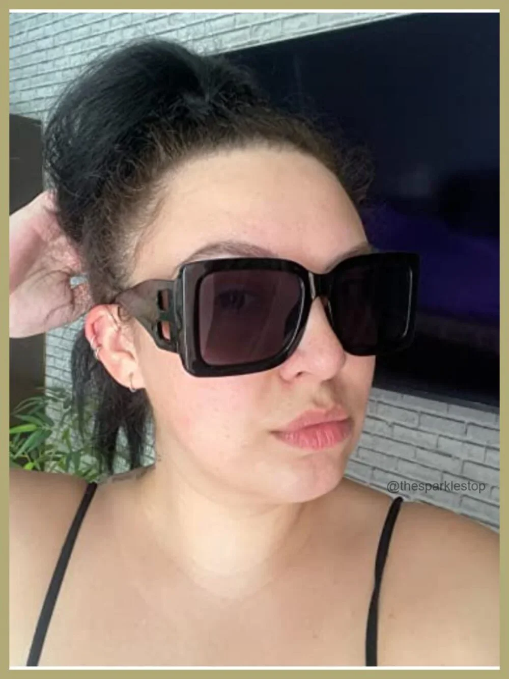 Large Square Sunglasses for Women UV400 Protection Designer